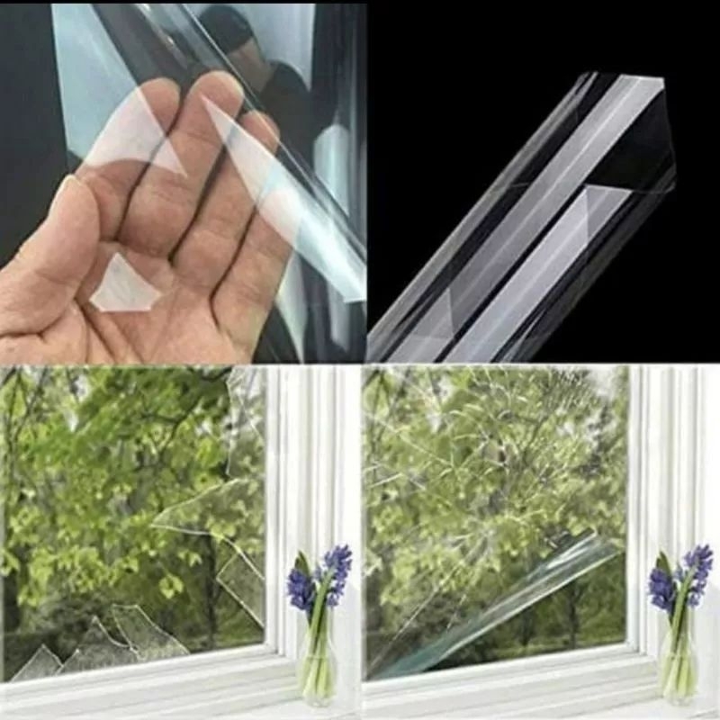 Kacafilm Clear / Sticker Kaca Transparan Pelindung Kaca Rumah dan Mobil