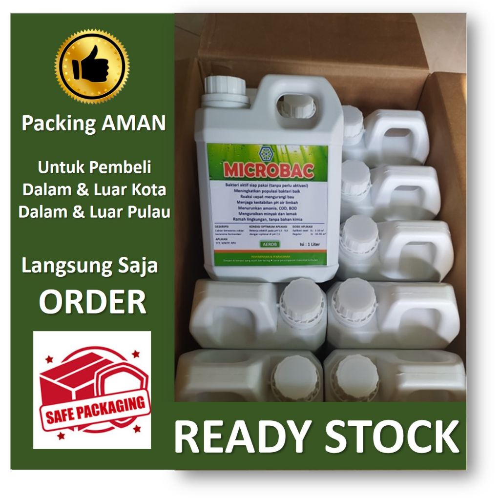 Bakteri Aerob Cair Organik Microbac Pengurai Limbah 1 Liter