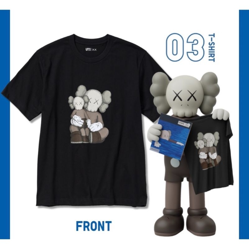 ORIGINAL UNIQLO KAWS UT KAOS BLACK