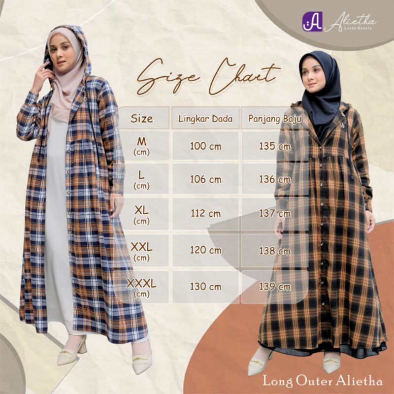 Long outer Gamis kotak two in one