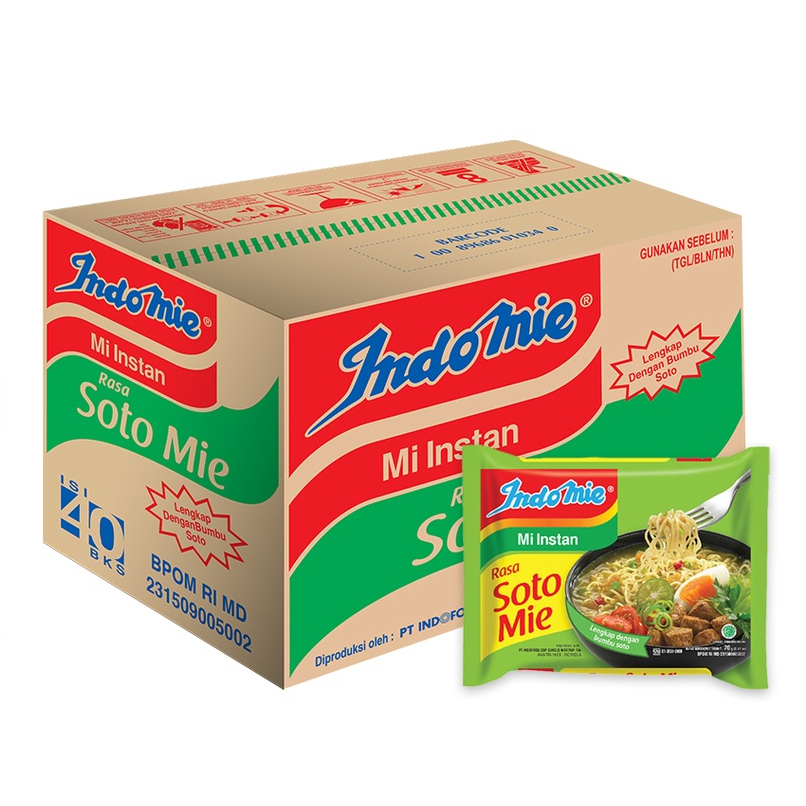 

INDOMIE KUAH SOTO MIE ( 1 Karton isi 40 pcs )