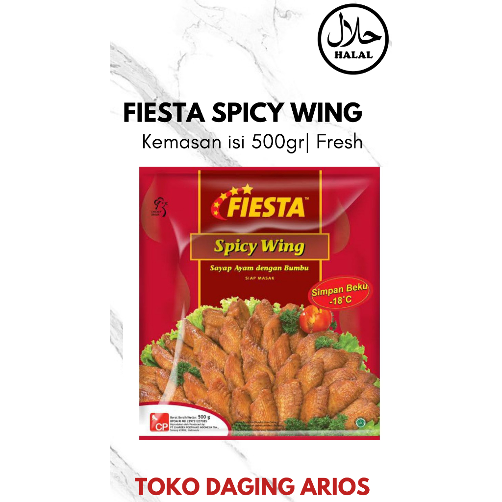 

Fiesta Spicy Wing Sayap Ayam Olahan 500gr