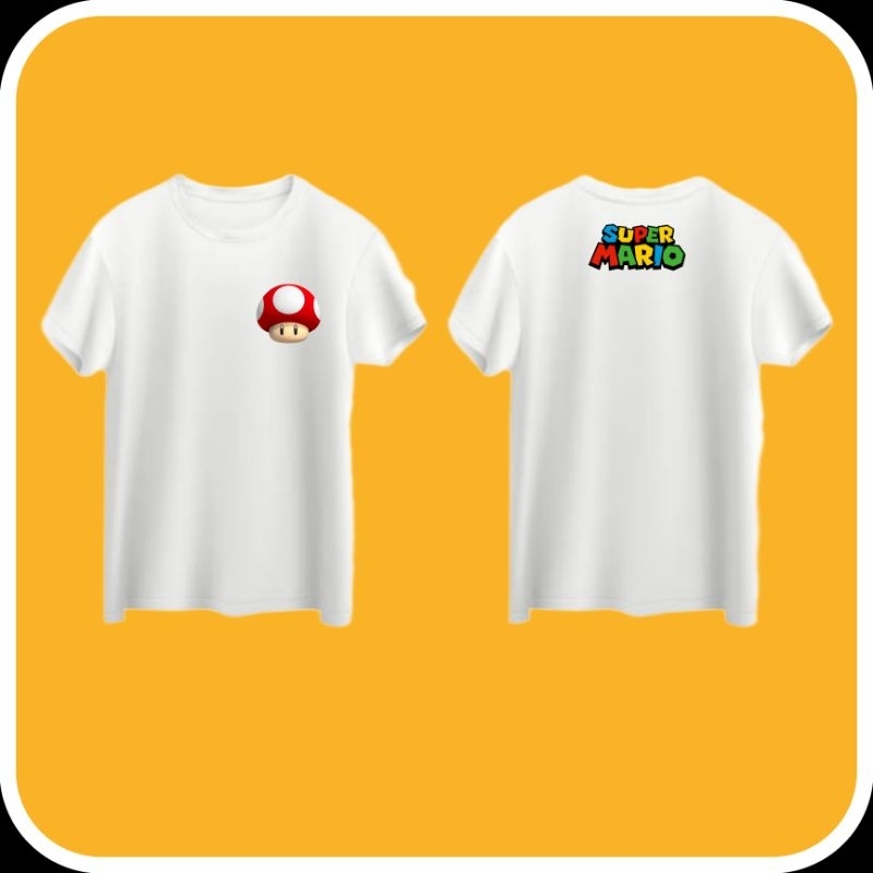 KAOS LOGO MARIO BROS JAMUR /KAOS SUPER MARIO BROS