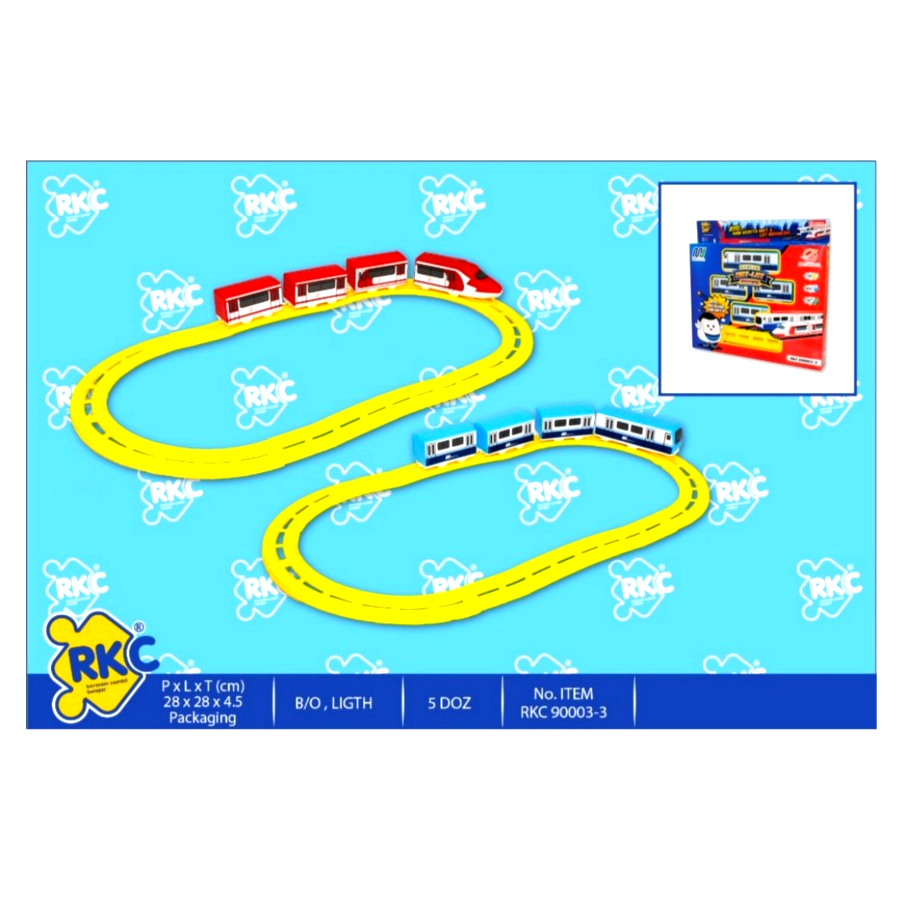 Mainan Anak Kereta LRT & MRT - MRT dan LRT Train and Track RKC 09003-3