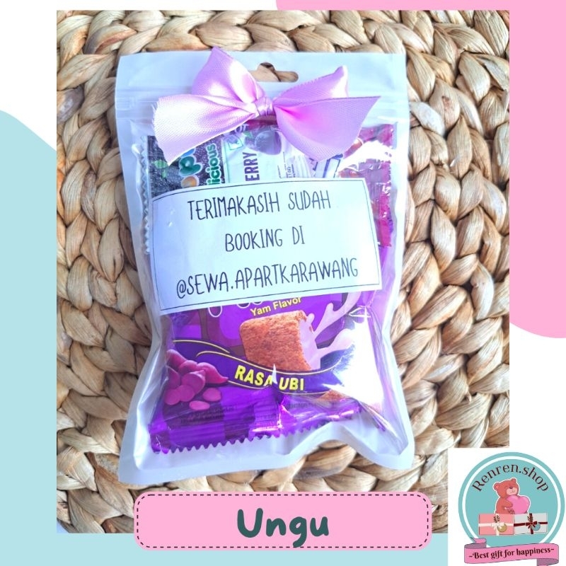 

Paket 10 pcs - Mini gift snack hampers snack murah (UNGU)