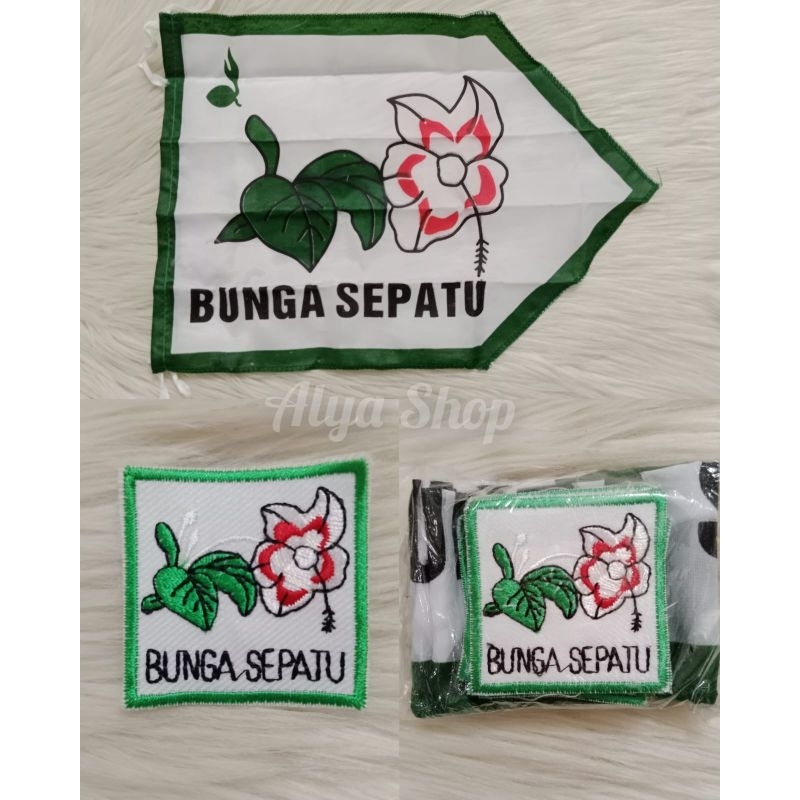 BET REGU BUNGA SEPATU | Bet Tanda Regu Bunga | Tanda Regu Bordir Gambar Bunga | Badge Pramuka