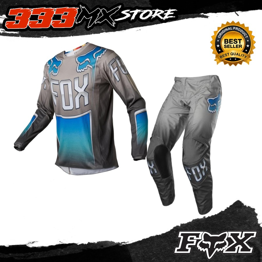 FOX 180 Cntro Jerset Blue Grey Motocross Jersey FOX 180 Cntro Original