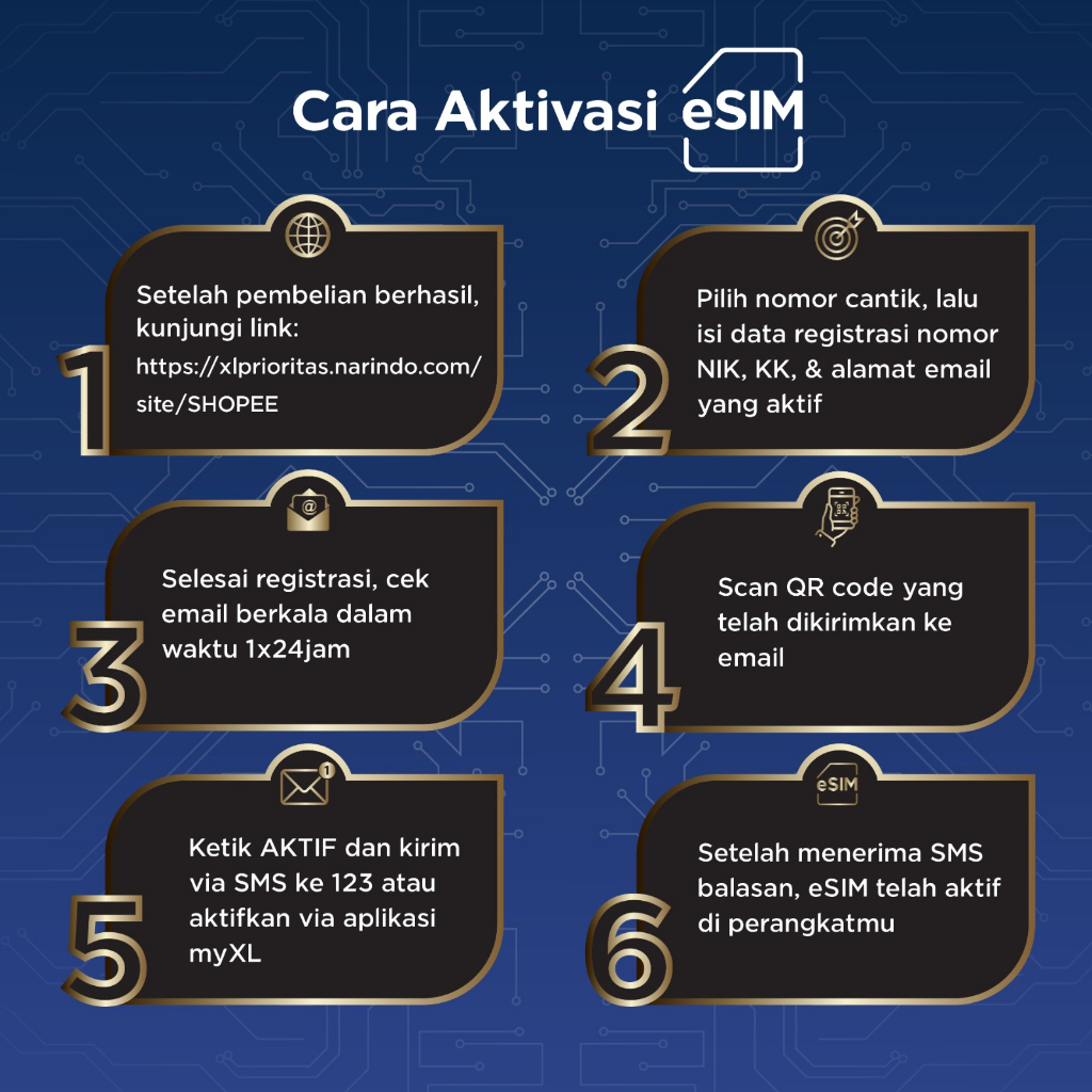 BARU! eSIM XL PRIORITAS Diamond Unlimited FUP 175GB/bln