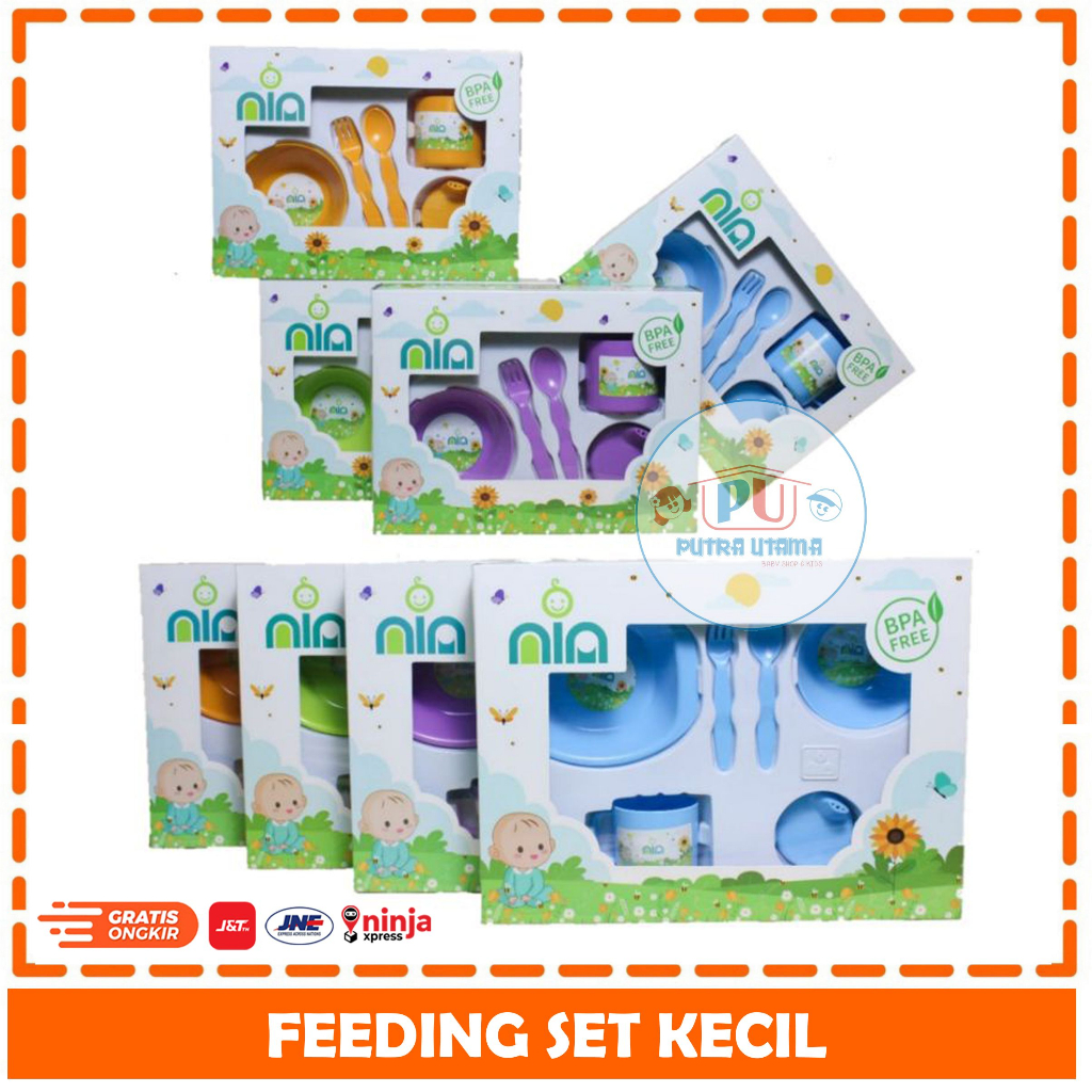 TEMPAT MAKAN BAYI NIA KECIL FEEDING SET NIA BABY