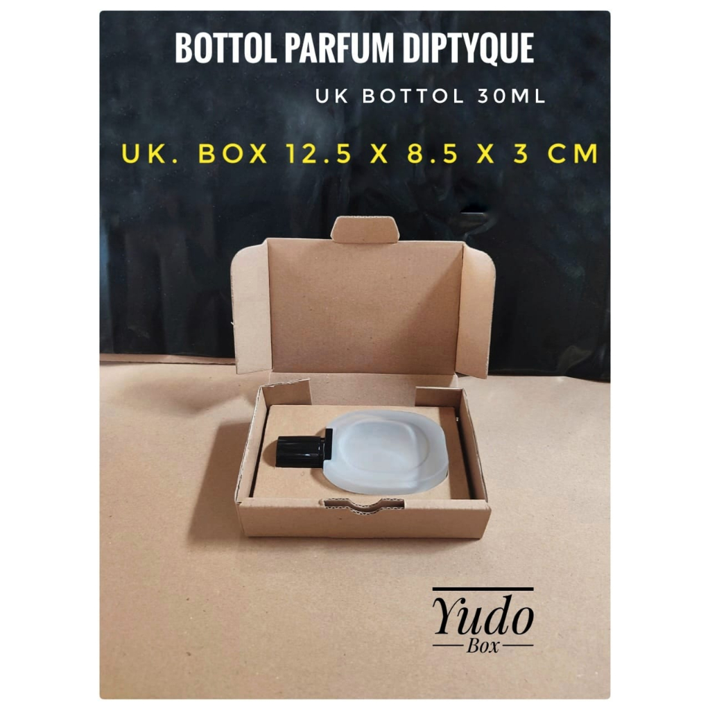 

karton kardus uk.12,5x8,5x3 cm model diecut dus parfum DIPTYQUE 30 ml