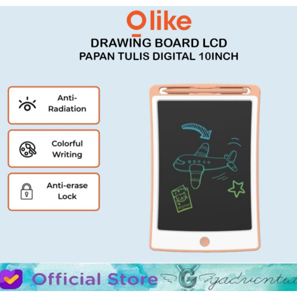 

Jual Olike Drawing Board LCD Papan Tulis Gambar Digital Mainan Anak 8.5 - PINK 10INCH Limited