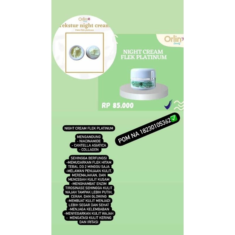 KRIM MALAM FLEK ORLIN BEAUTY | SKINCARE BPOM