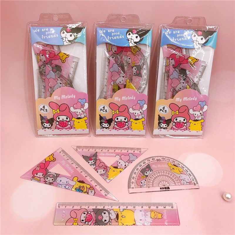 

Set Ruler/Penggaris isi 4 Pcs Sanrio Stitch • Cciyl.Wear •