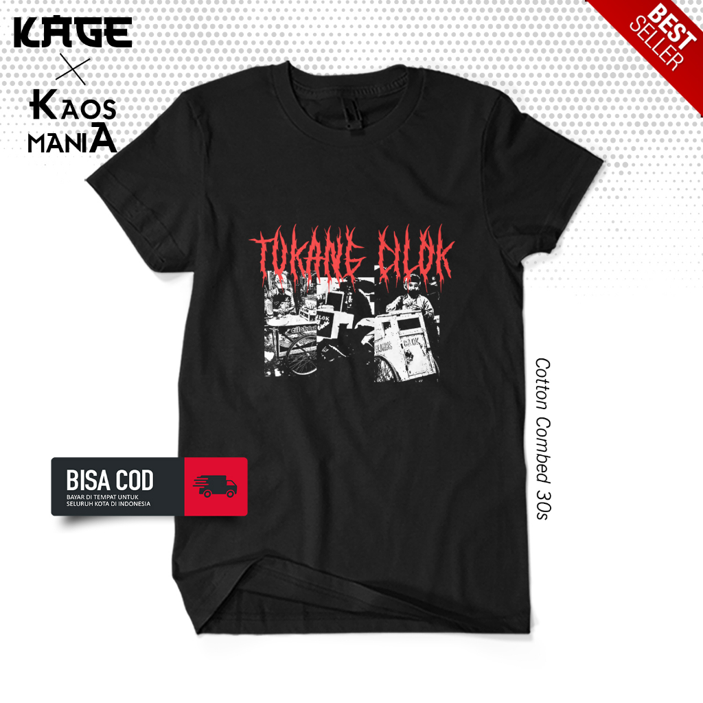 Kaos Atasan TUKANG CILOK - Kaos Parodi Lucu Plesetan Band Metal KAOS KAGE