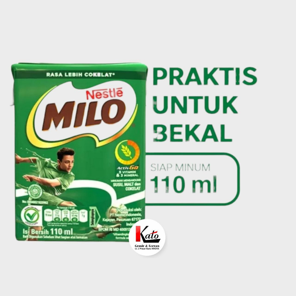 

Milo Activ-Go Minuman Mengandung Susu dan Cokelat UHT Multipack 110ml