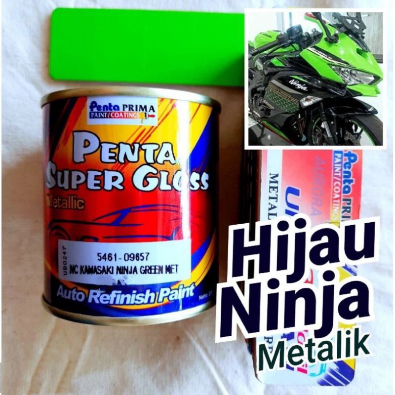 Cat Hijau Ninja Metalik Penta Super Gloss NC Kawasaki Ninja Green Met Ijo Metallic Metalik Metalik 2