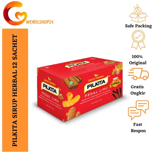 PILKITA Sirup Herbal Pegal Linu 12 Sachet 15 ml