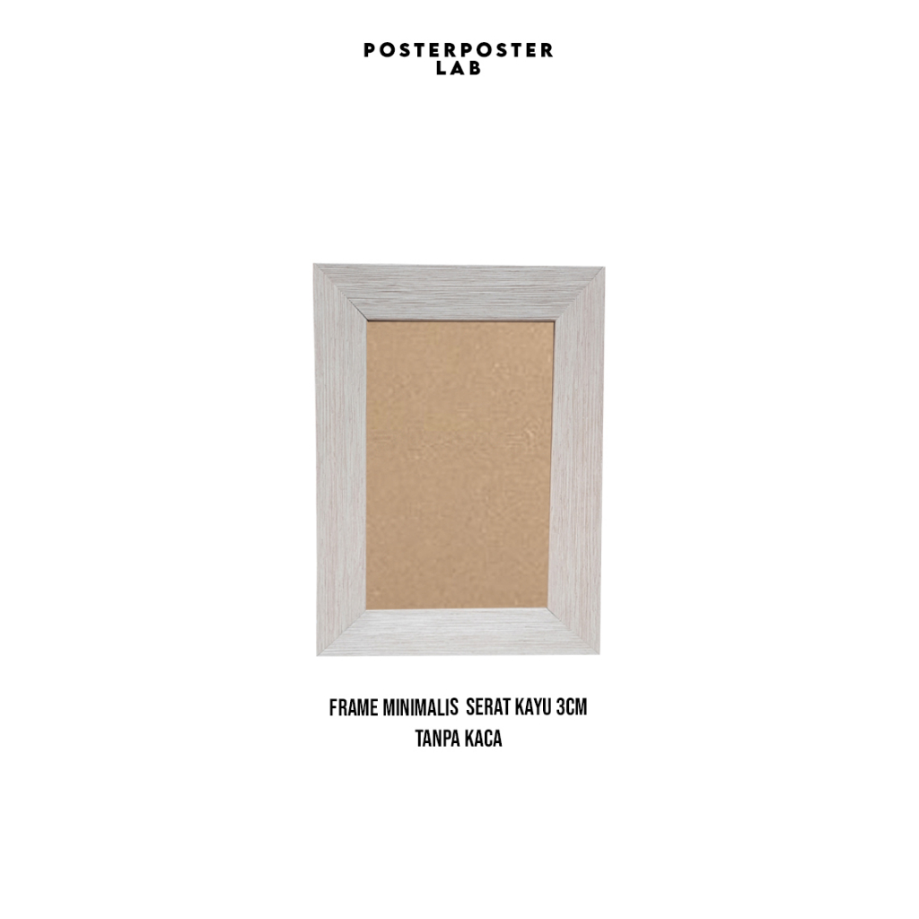 Bingkai Foto Minimalis Motif Serat Kayu Muda TANPA KACA
