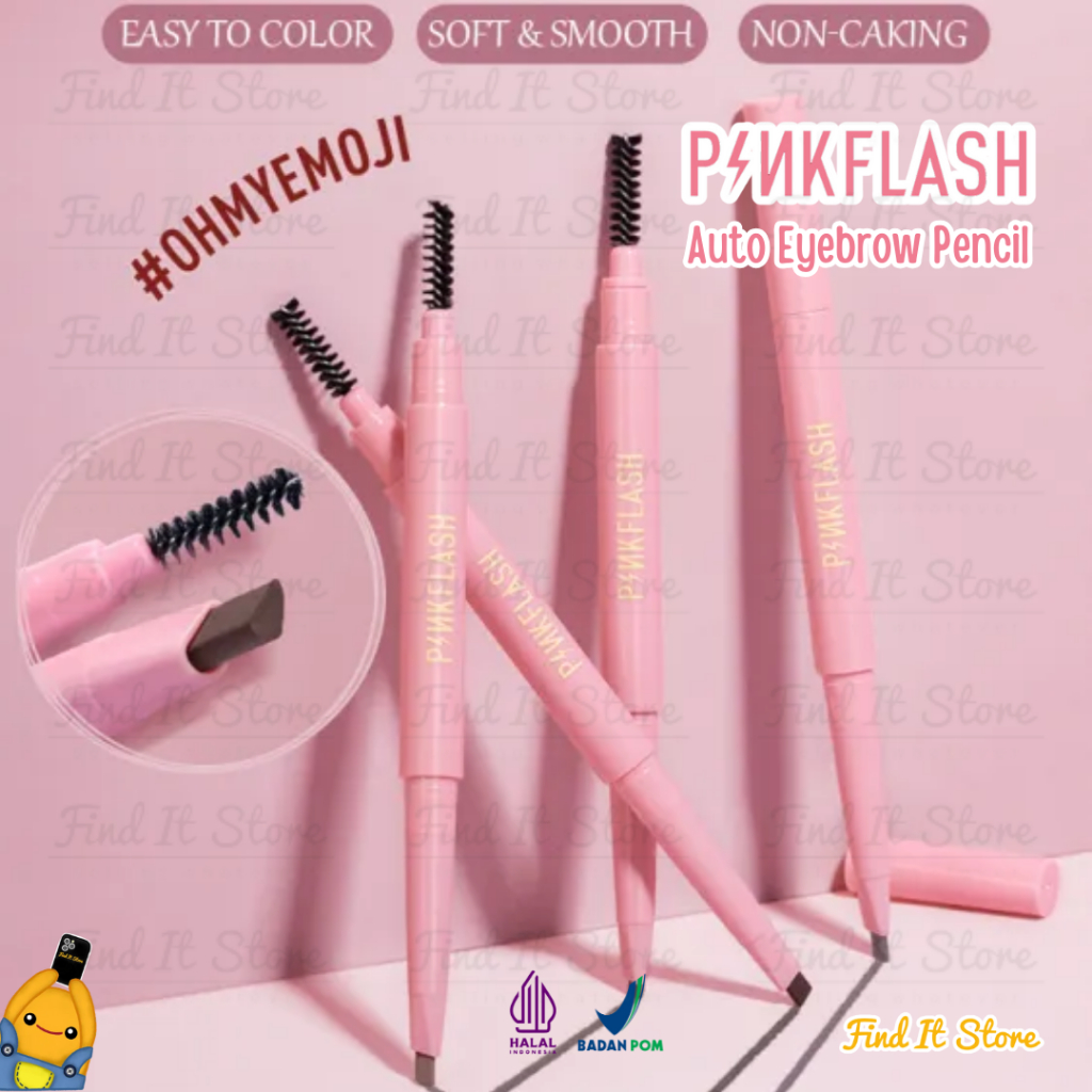 PINKFLASH Waterproof Auto Eyebrow Pencil | Pensil Alis Matic | Eyebrow BPOM