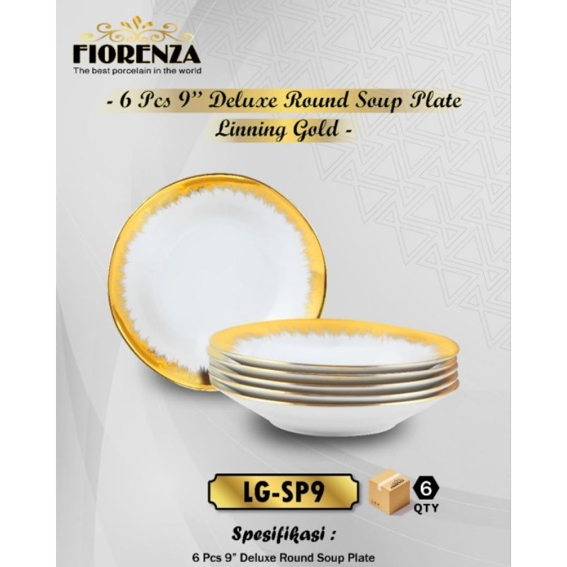 Fiorenza piring makan listgold FREE BUBLE