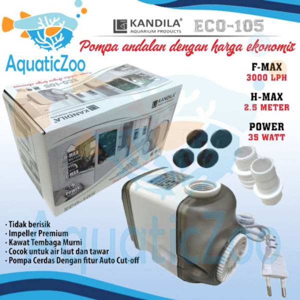 Jual Kandila ECO 105 Pompa Air Aquarium Filter Powerhead 3000 LPH ECO105 PH Diskon