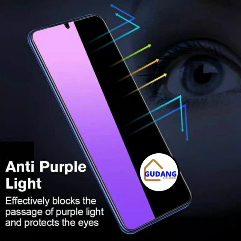 Tempered Glass Blue Ceramic Oppo F9 Anti Gores