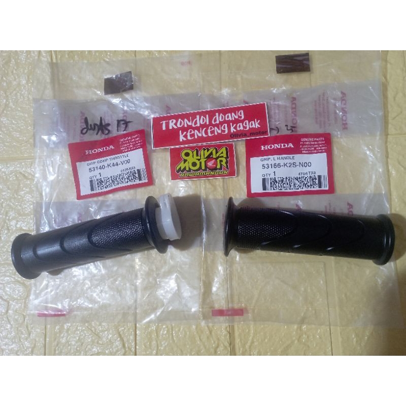 HAND GRIP KARET GRIP KARET GAS HONDA BEAT ESP VARIO 150 PCX 150 SCOOPY ESP ORIGINAL 2 KABEL