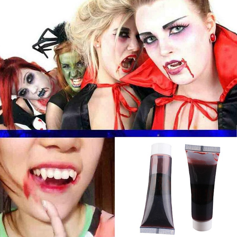 gigi drakula darah palsu cosplay halloween anak / blood and fangs/gigi vampir vampire