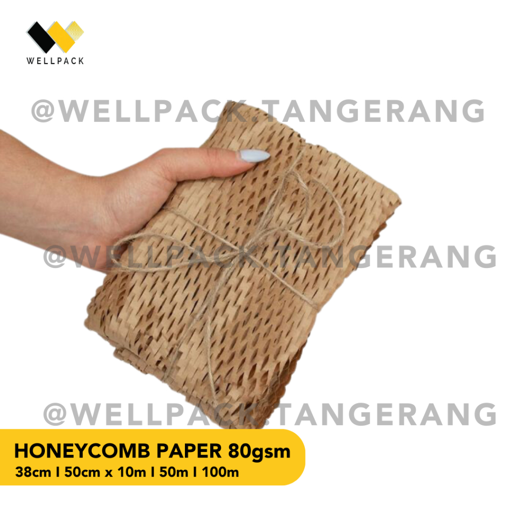 

Honeycomb Paper Wrap Warna Brown Kertas (Hexa) - Eco Friendly - Pengganti Bubble Wrap