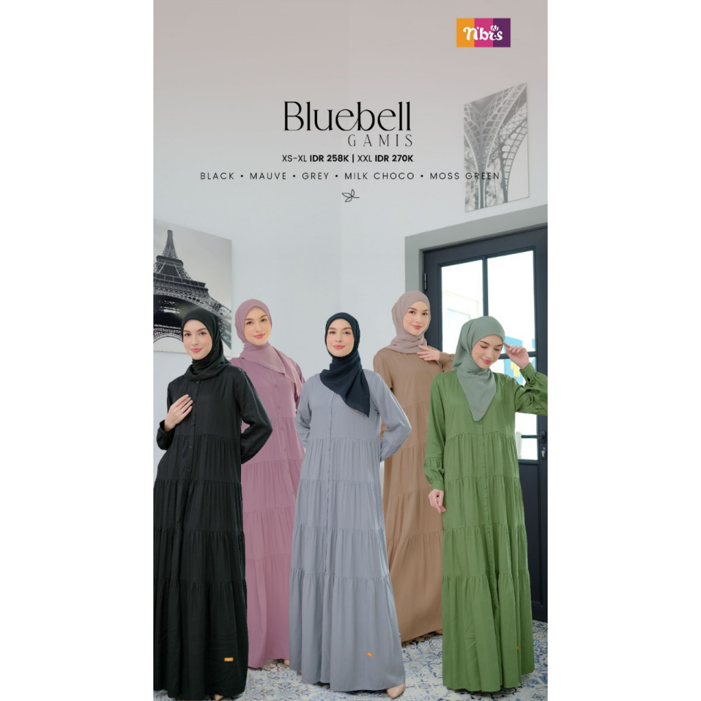 TERBARU GAMIS DEWASA POLOS NIBRAS BLUEBELL | NIBRAS 2023