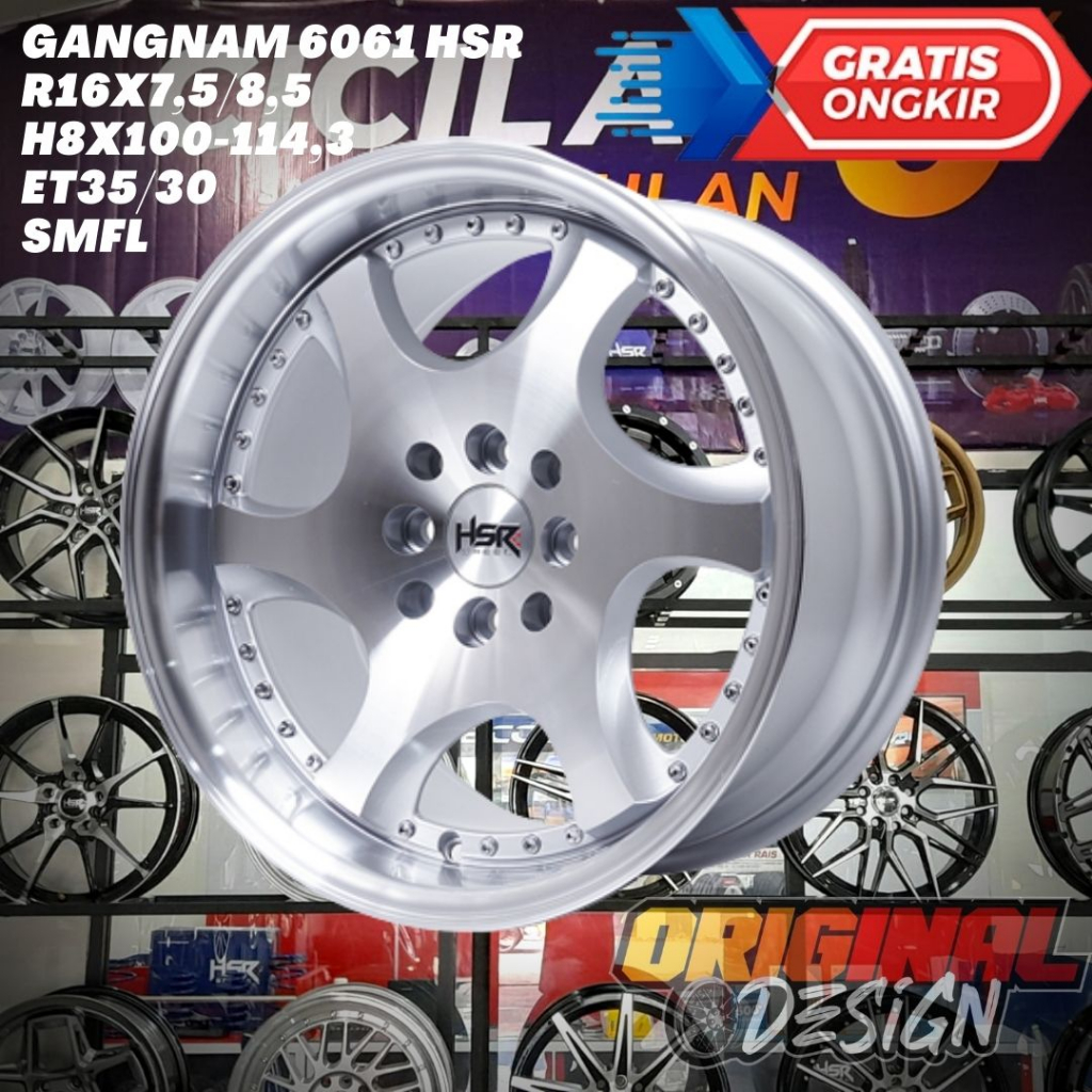 Velg Mobil Ring 16 Celong HSR GANGNAM R16 LEBAR 7,5/8,5 BAUT 4 ET35/30