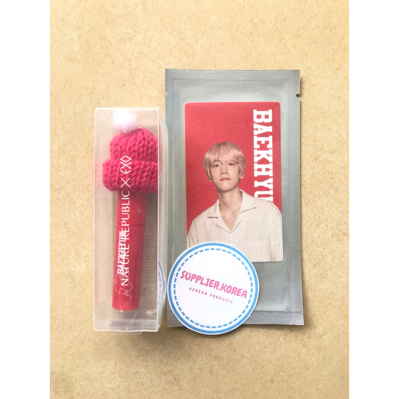 EXO Photocard Liptint Nature Republik Natrep Figure Bluetooth Speaker & Birthday Necklace Official