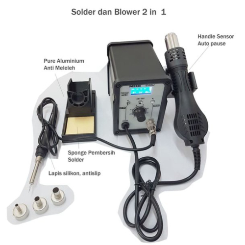 MDB 8586D Blower dan Solder station 2 in 1 solder uap panas