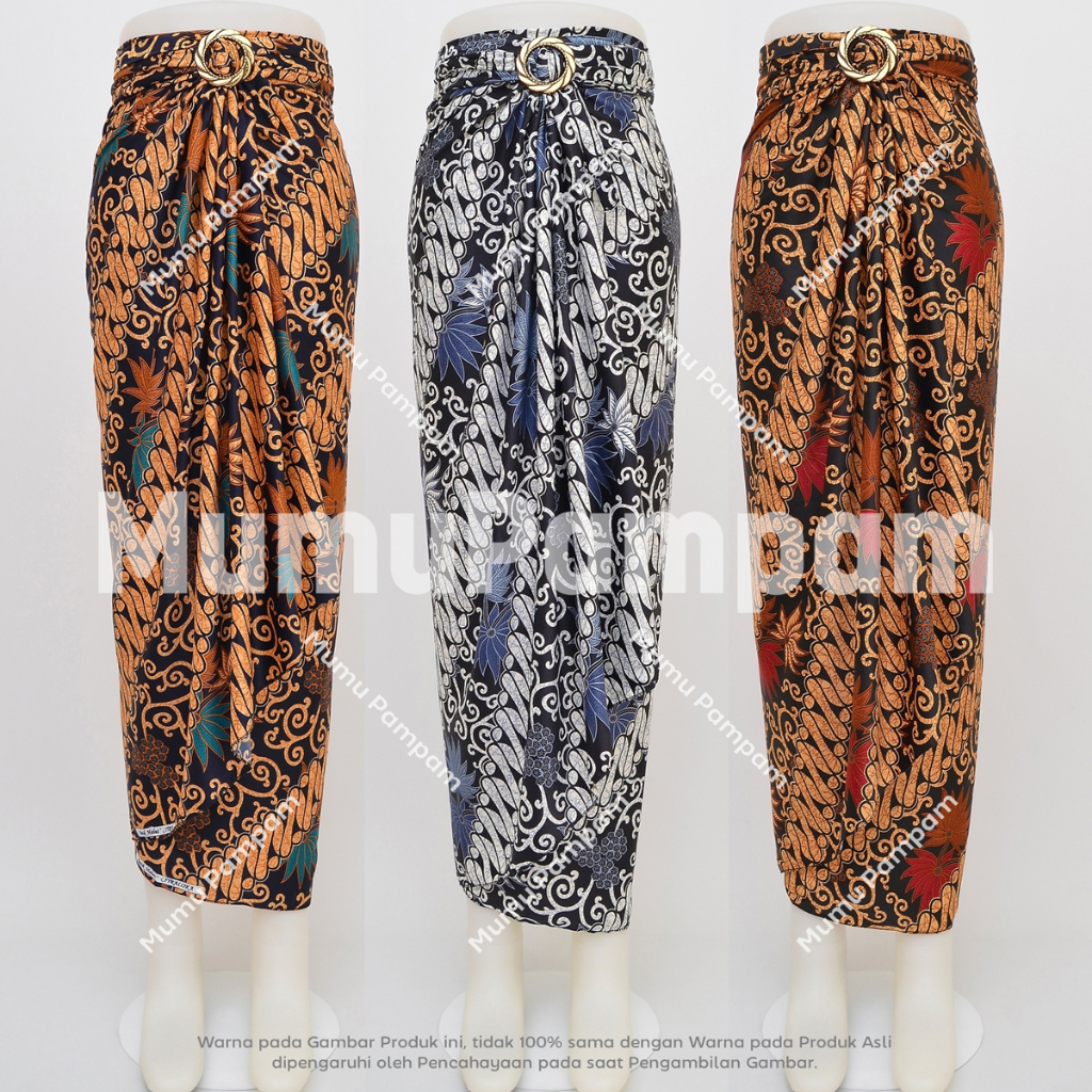 Rok Batik Lilit Modern Bawahan Kebaya Plisket Span Wiru Jumbo Premium Pakaian Adat Tradisional Setel