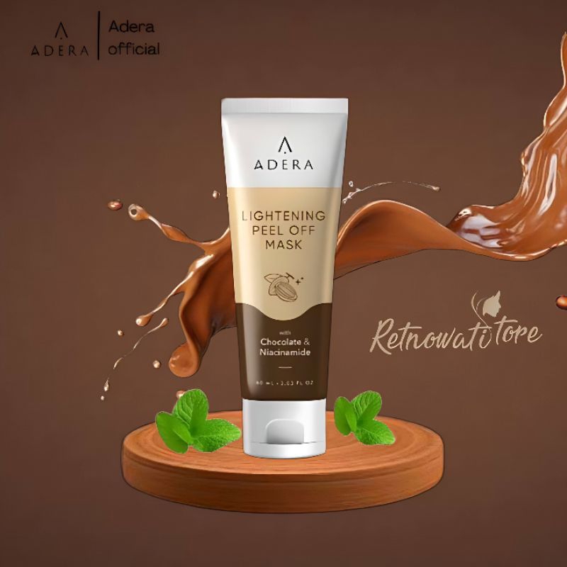 Masker Adera Lightening Peel Off Mask Atasi Kulit Kusam, Komed, Flek Hitam Membuat Wajah Glowing Put