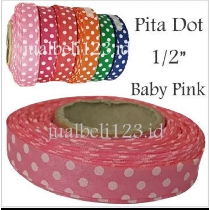 

Pita Motif DOT 1/2 inch atau 1,25cm