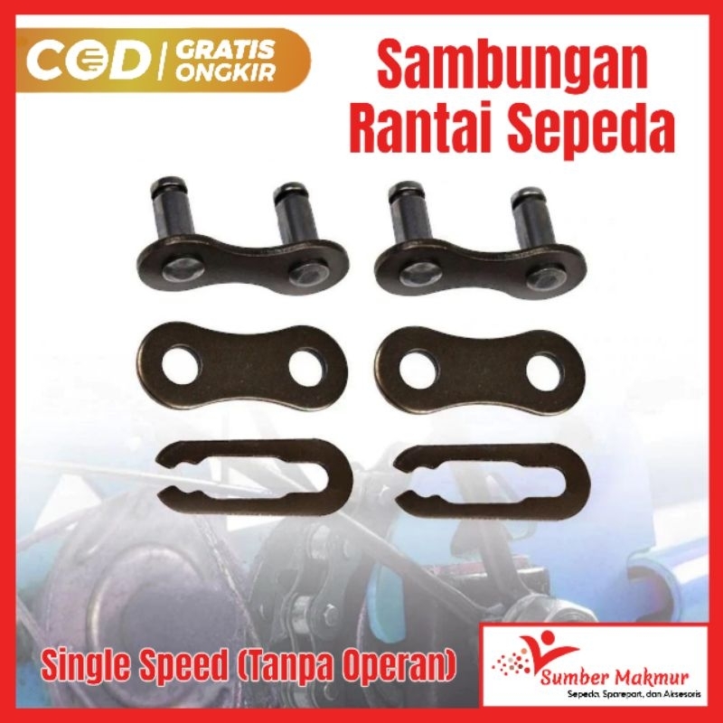 Sambungan Rantai Sepeda Single Speed Tanpa Operan Sambungan Rantai Sepeda BMX Mini Jengki Fixie Semu