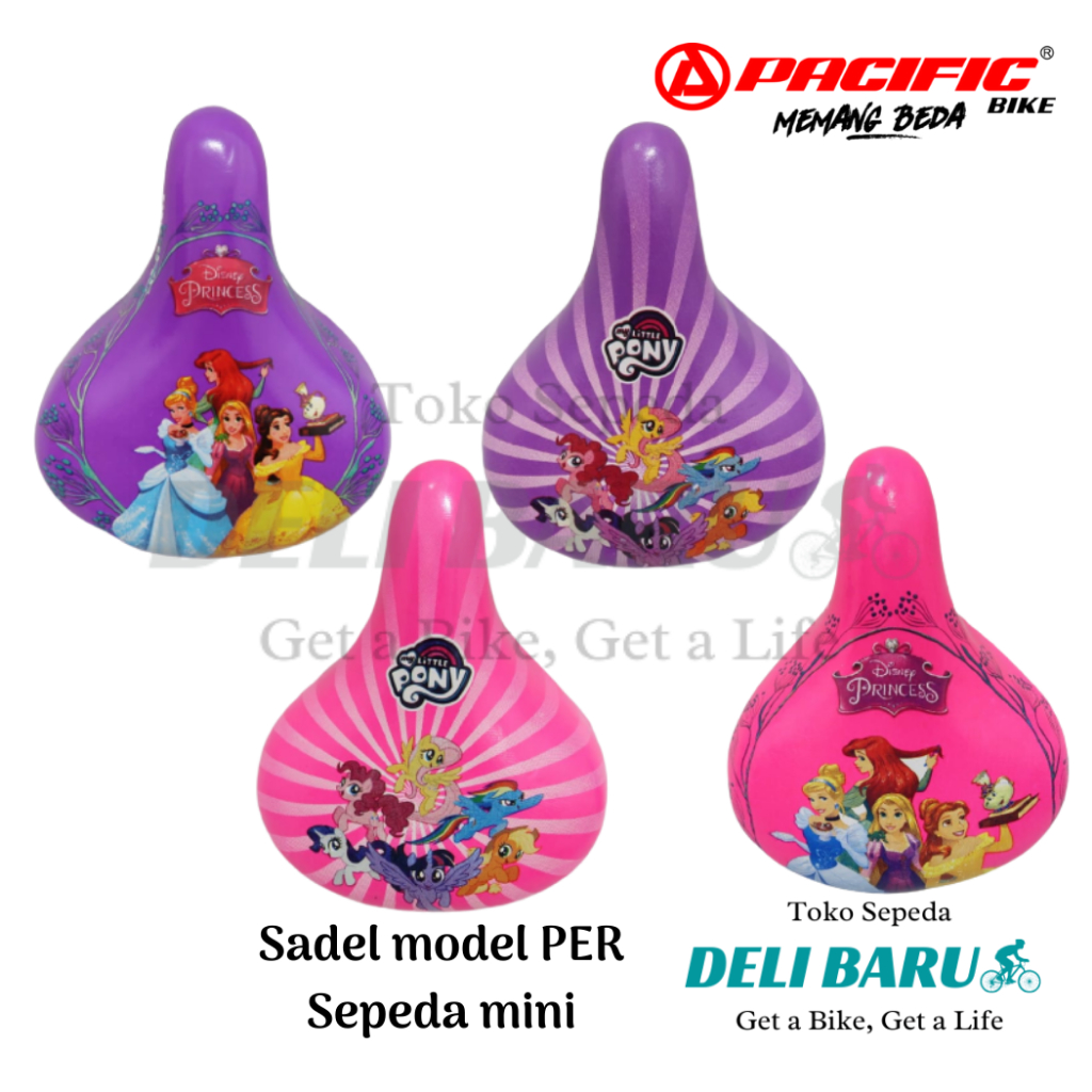 Pacific Sadel per motif cewek jok sepeda anak, mini