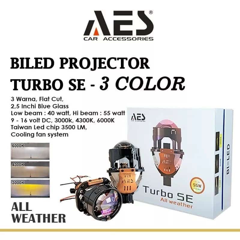 PROJECTOR Biled AES Turbo SE 2.5 Inch  3 Warna TBS AES - Sepasang