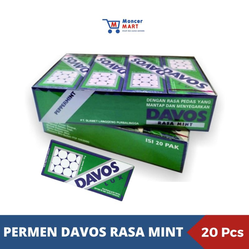 

Permen Davos Lux Rasa Pappermint Pack Isi 20 Pcs