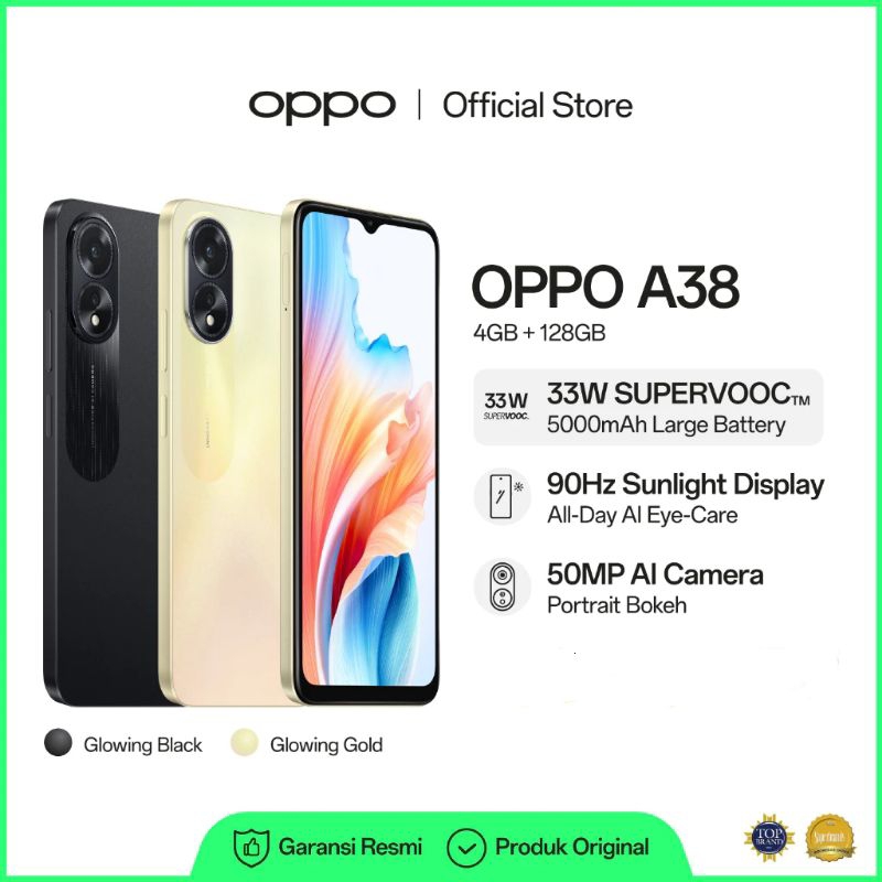 [ New ] Promo Handphone OPPO A38 4/128 original termurah
