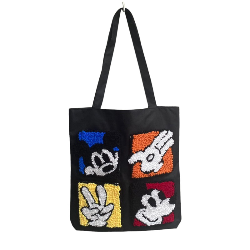 Totebag Punch Needle Mickey Mouse