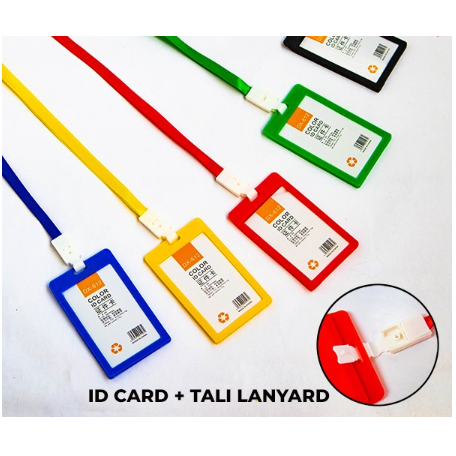 

[FAFAFA] ID Card + Tali Lanyard Murah / Name Tag ID Card Set