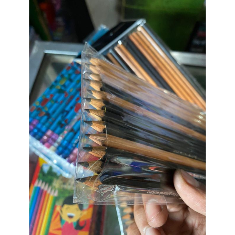 

[TERMURAH]PENSIL TULIS ISI 12 PCS/READY PENSIL TULIS ISI 12