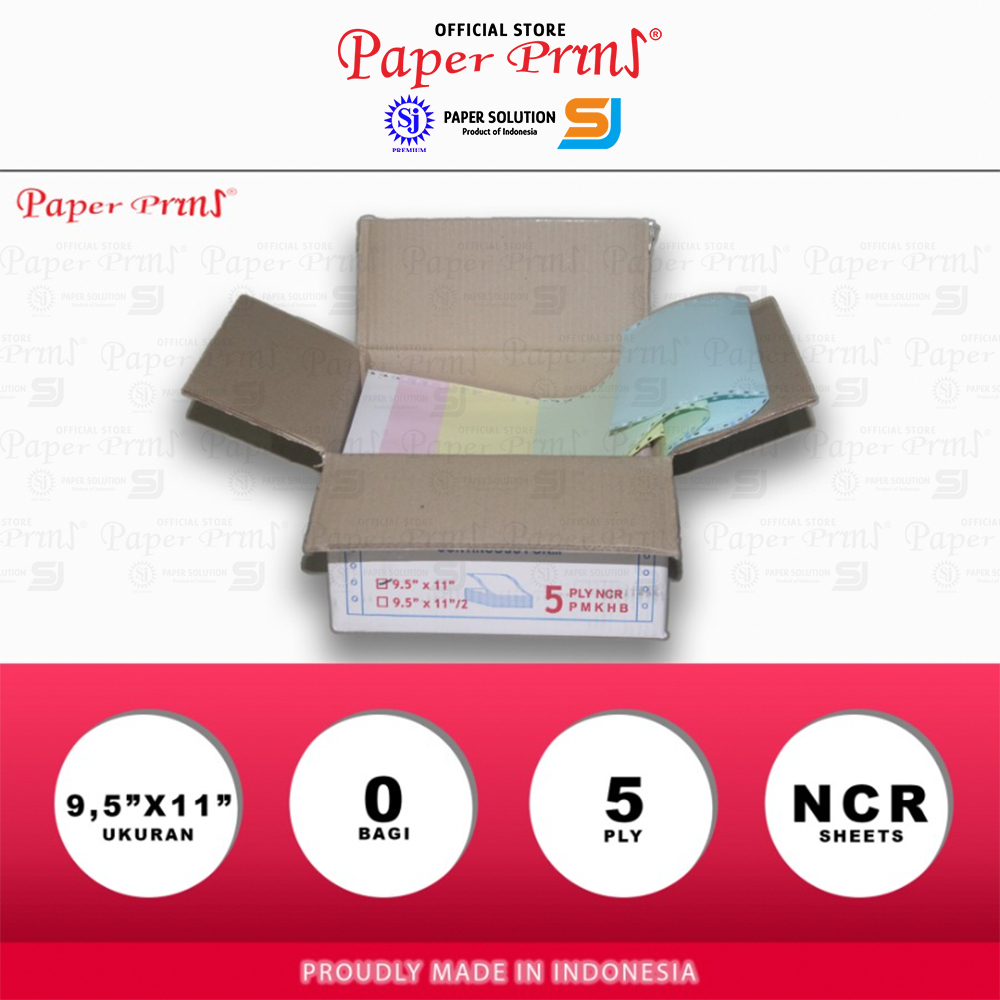 

Paperpryns Kertas Continuous Form 5PLY NCR 9,5" x 11" RB6