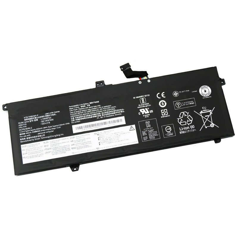 Baterai Laptop ThinkPad X13 X390 X395 L18M6PD2 L18C6PD1 L18D6PD1