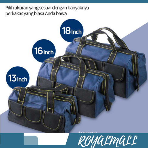 Tas Perkakas Storage Tool Bag Waterproof Wear Resistant / Tas Alat Alat Perkkas Tukang Pertukangan T