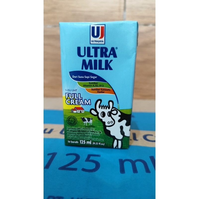 

Ultra Milk Susu UHT Full Cream 125 ml 1 paket isi 8 pcs