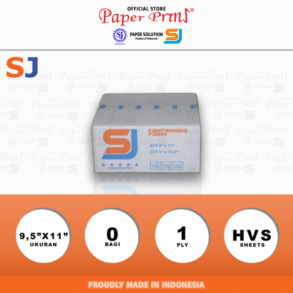 

SJ Orange Kertas Continuous Form 1PLY HVS 9,5" x 11