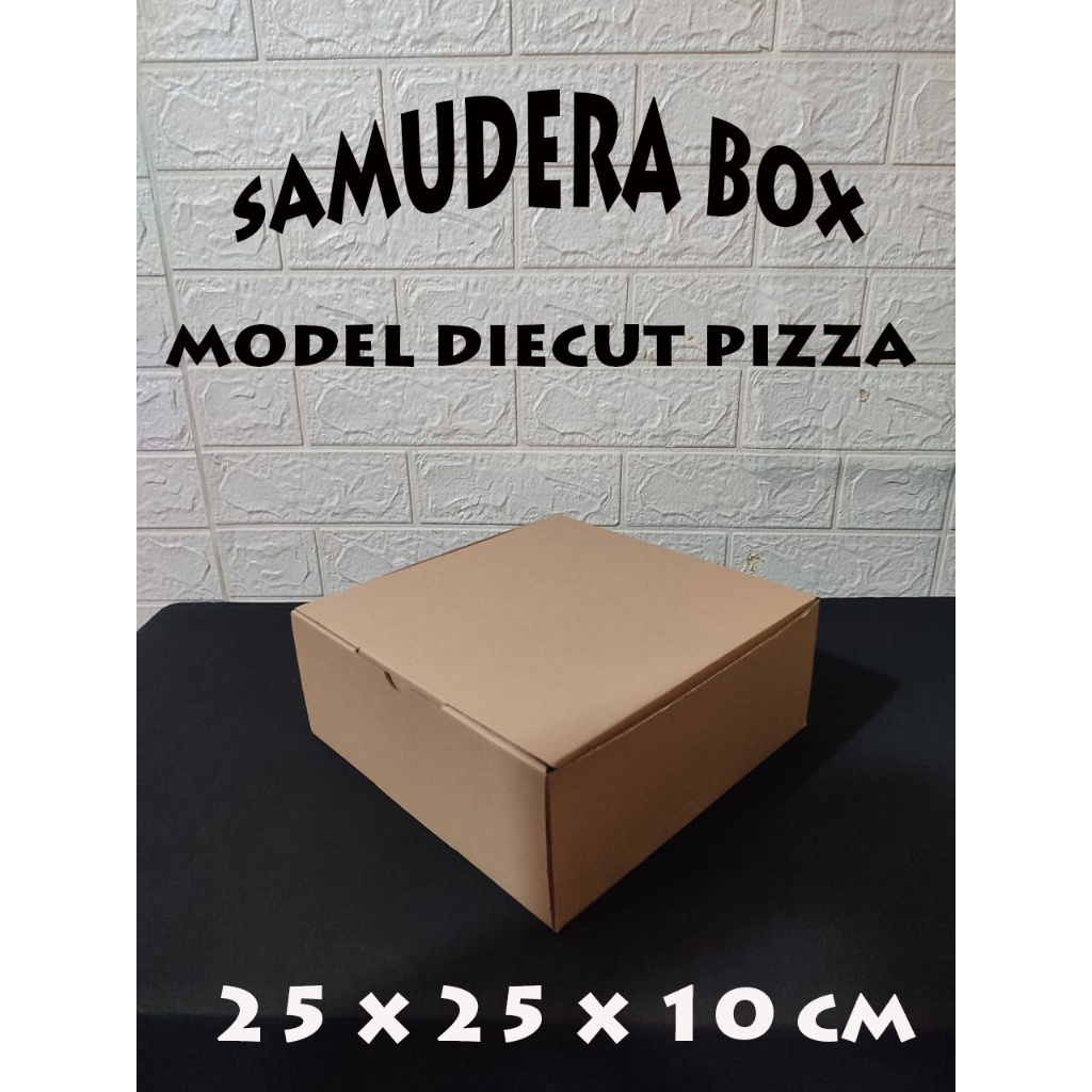 

kardus karton uk 25x25x10 cm model diecut pizza untuk souvenir